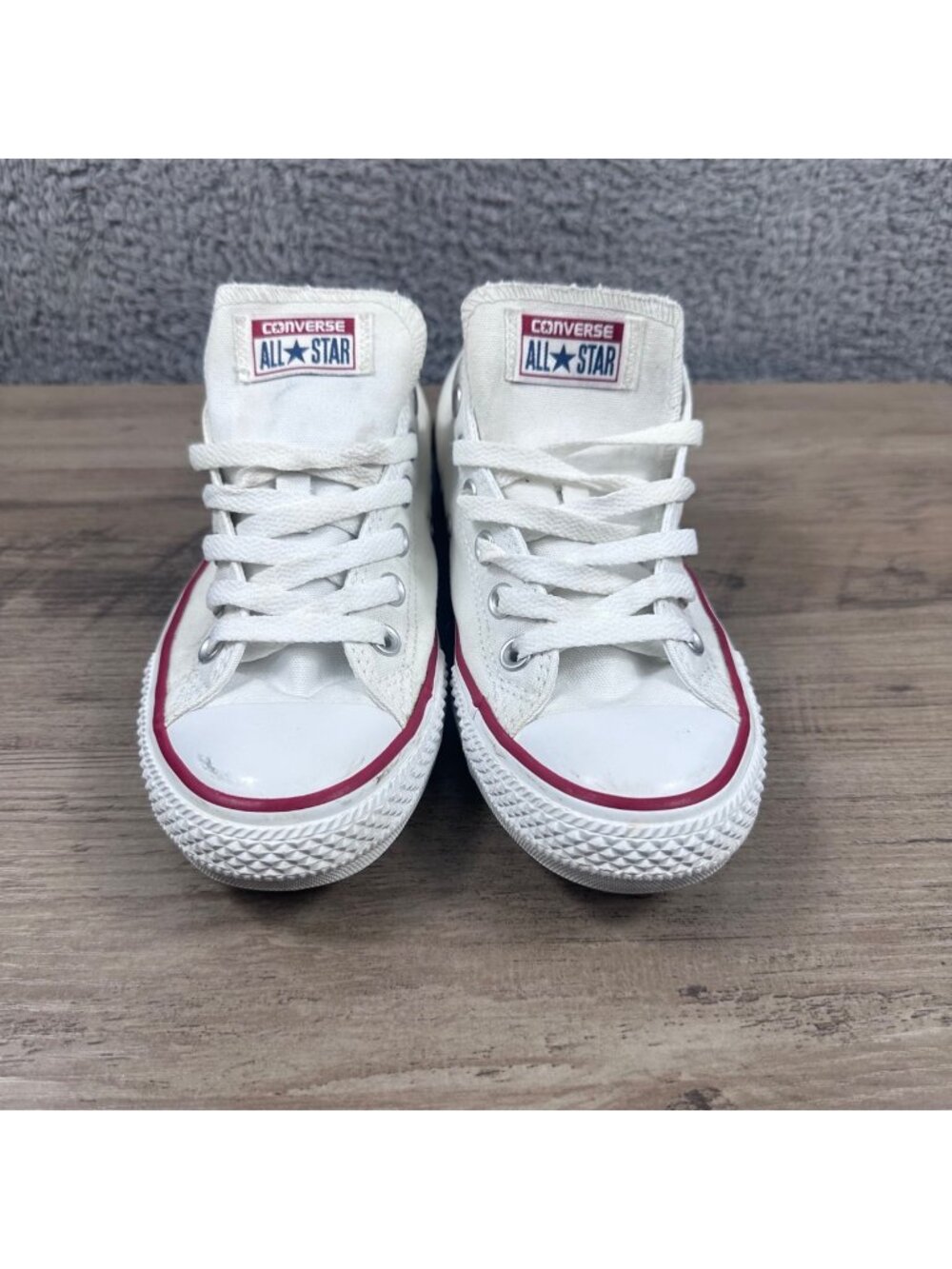 Converse All Star Chuck Taylor Low-Top Sneakers Unisex Size 7/9 White & Red